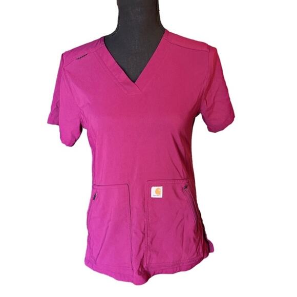 Carhartt Modern Fit 4-Pocket V-Neck Scrub Top - Picture 1 of 8